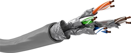 DSIT 112512 – Câble réseau – Sans connecteur – 50 m – gris