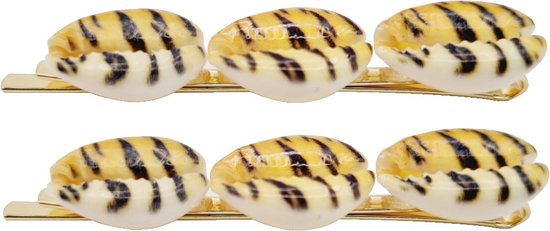Épingle À Cheveux Épingles À Cheveux Coquillages Imprimé Tigre Or Jaune