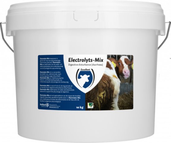 Excellent mélange d&rsquo;électrolytes – Pour favoriser la digestion physiologique – Convient aux veaux, porcelets, agneaux, chevreaux et poulains – 10 kg