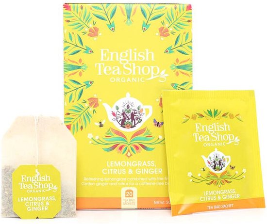 English Tea Shop – Citronnelle, Agrumes & Gingembre – tisane – Bio – 1 boîte de thé