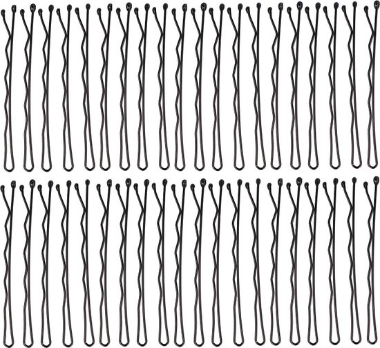 Épingles à cheveux Épingles à cheveux 40 pièces 6cm Basic Zwart