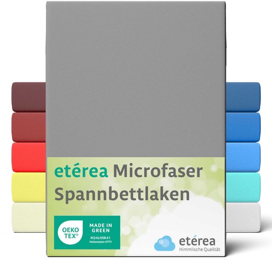 Drap-housse en microfibre etérea – Gris – 180×200 / 200×200 cm