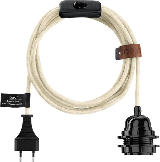 Douille de lampe avec fiche et interrupteur
