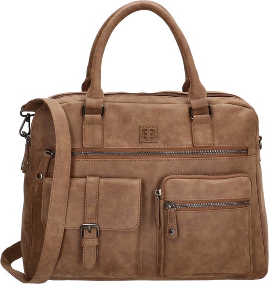 Enrico Benetti Ardèche 66585 Sac à main avec compartiment ordinateur 15&Prime; – Camel