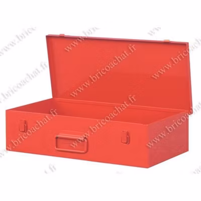 Caisse de rangement – OUTIFRANCE – Réf 0164 – Métallique – Rouge – Pour meuleuse 115/125 mm