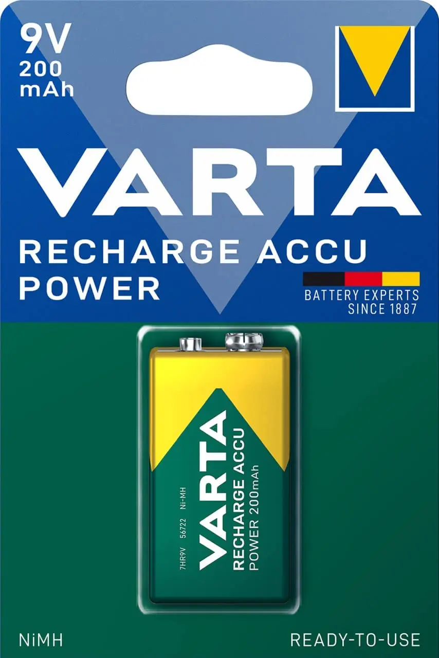 VARTA – 1 pile rechargeable 9V / HR6F22 200mAh – 56722101401