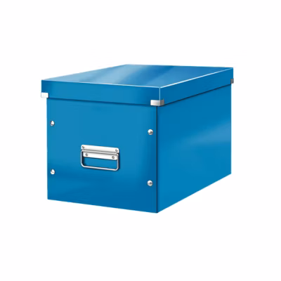Cube de rangement en Carton avec couvercle Grand Format L – Bleu
