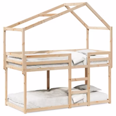Cadre de lit, Lit superposé sans matelas 90×190 cm bois de pin massif