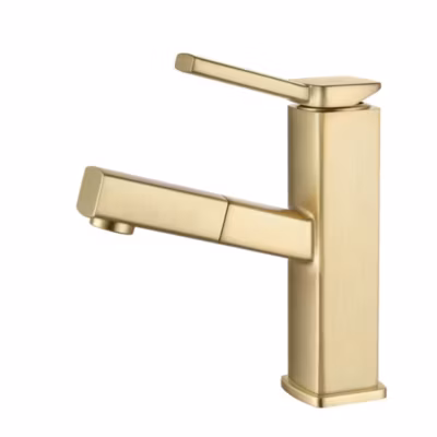 Mitigeur lavabo extensible Doré brossé – Graffias