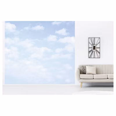 Papier peint intissé BLEU CIEL 300 x 270 cm (LxH) – Tapisserie murale panoramique XXL, Made in France par Scenolia