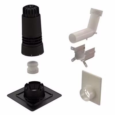 Kit condensation Renolux 80/125mm noir plafond et mural – UBBINK – 184444