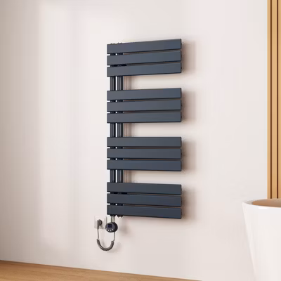 EMKE Radiateur Sèche-Serviettes Électrique 1041×500 mm, Gris Anthracite 600W, WiFi, Modes Intelligents, IPX4