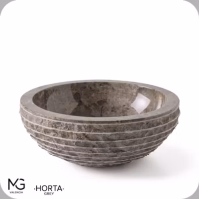 Vasque en marbre naturel HORTA grey 40x40x15 cm