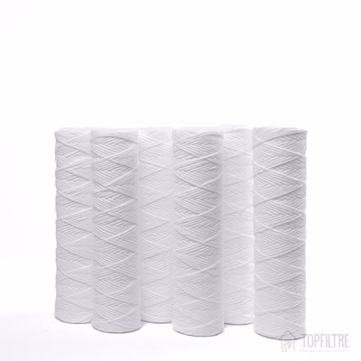 6 filtres bobinés 10&prime; 1 micron pour adoucisseur et osmoseur d&rsquo;eau