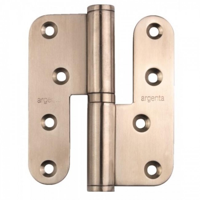 Paumelle à lame ouverte – menuiserie bois – inox brossé – 100×86 mm ARGENTA