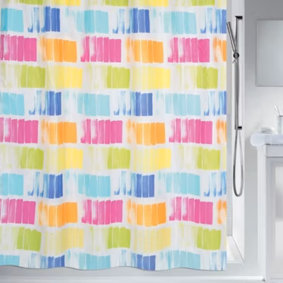 Rideau de douche Polyester PITTORE 180x200cm Multicolor Spirella