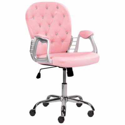 Chaise de bureau PRINCESS Cuir PU Rose