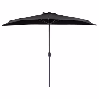 Parasol demi-rond 270 cm GALATI Noir