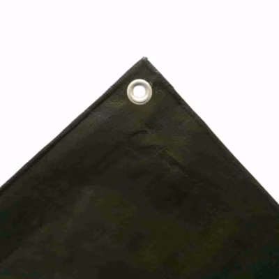 Bâche de protection 210g/m, 1,5 x 10m, verte, étanche, renforcée