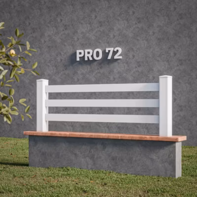 Kit Clôture PRO PVC Blanc H. 72 cm x L. 5.70 m – 3 Lisses