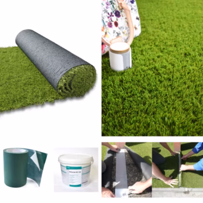 Gazon synthétique Vincennes – 35mm – 2 m x 25 ml + kit de pose sur sol dur