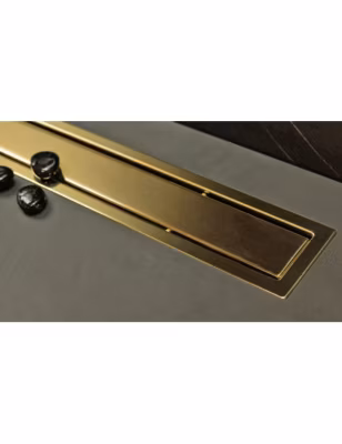 Caniveau de douche en or 24 carats CONFLUO PREMIUM LINE-30×12 cm-12 —12