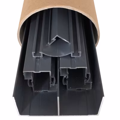 Kit de quincaillerie Styldoor en alu pour placard coulissant H2.5m x L2m, 2 vantaux, finition Gris ardoise