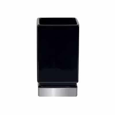 Gobelet Céramique ROMA Noir  Argent Spirella