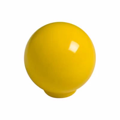 Bouton de meuble   boule abs diamètre 24 mm jaune brillant lot de 75 piéces