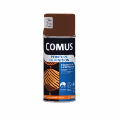 Aérosol 400ml Peinture de finition brillant brun sécurité COMUS