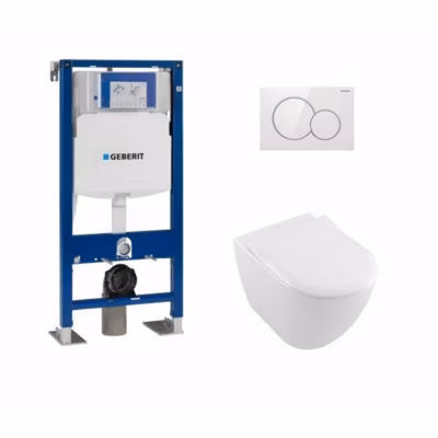 Pack WC Geberit UP320 + Cuvette VILLEROY ET BOCH Subway 2.0 + Plaque Sigma blanche