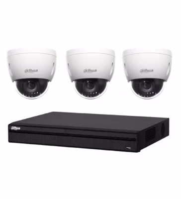 Kit de Vidéosurveillance Dahua DVR HCVR8208AS3 et 3 Mini Caméras Dôme HDCVI PTZDHSD42212IHC