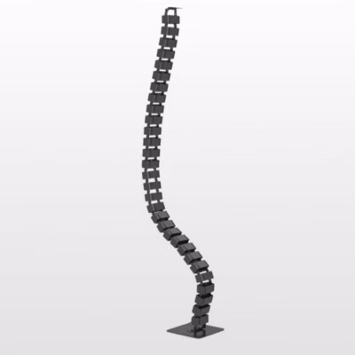 AUM WORLD Goulotte Passe-Câbles Verticale de Bureau, 130 cm, Noir
