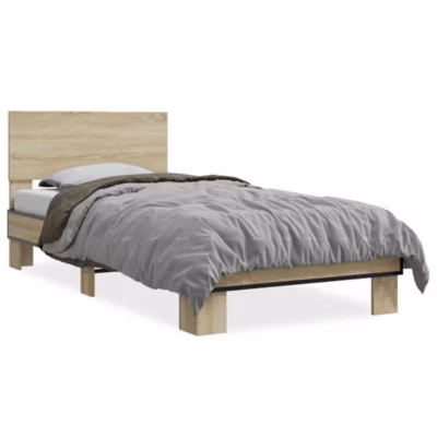 Lit simple, Lit adulte, Cadre de lit sans matelas chêne sonoma 75×190 cm