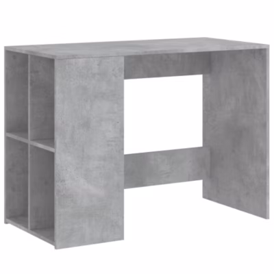 Bureau gris béton 102x50x75 cm bois d&rsquo;ingénierie vidaXL