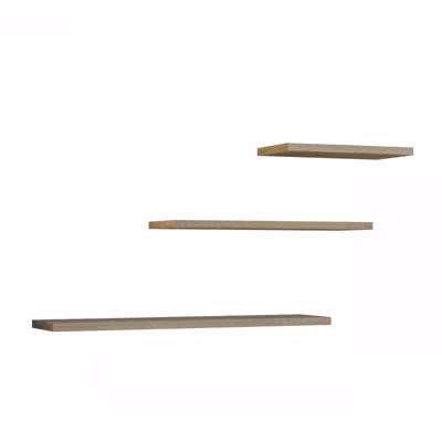 Lot de 3 étagères murales – 60/45/30 cm – Etagères livres à suspendre-NOBI