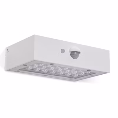 Applique solaire murale LED 3W Blanche Eclairage d&rsquo;extérieur Détecteur de mouvement 350 Lm ASLO