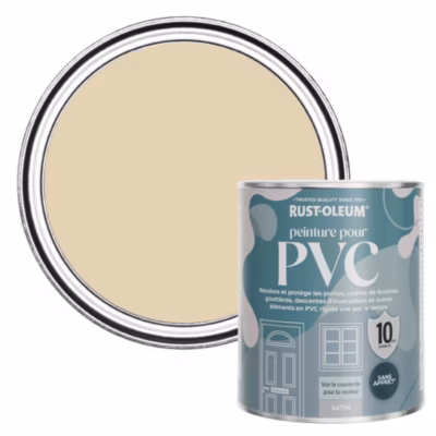 Peinture Beige pour Portes et Fenêtres en PVC, Finition Satinée – RUST-OLEUM – Sandhaven 750ml