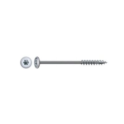 100 Vis Charpente Bois Tête Cylindrique Torx TSTAR + pointe 4CUT F/Partiel 6 x 140 mm – Zingué WIROX – D-Work