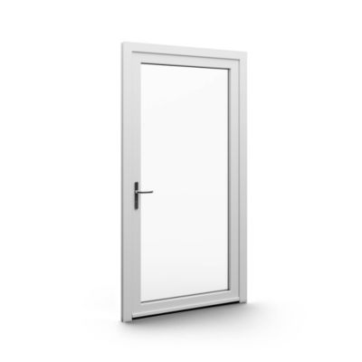 Porte de service PVC blanc L 860mm x H 2180mm