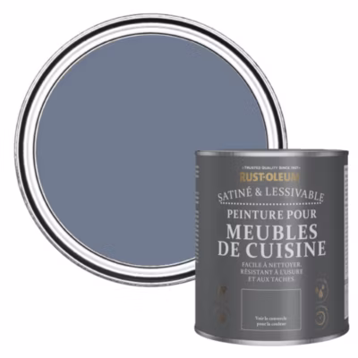 Peinture Bleue pour Meubles de Cuisine, Satin – RUST-OLEUM – Hush 750ml