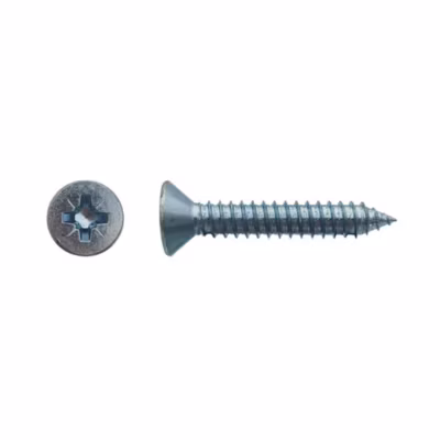 1000 Vis à Tôle Tête Fraisée Pozidriv 3.5 x 9.5 mm – DIN 7982 – Zingué blanc – D-Work