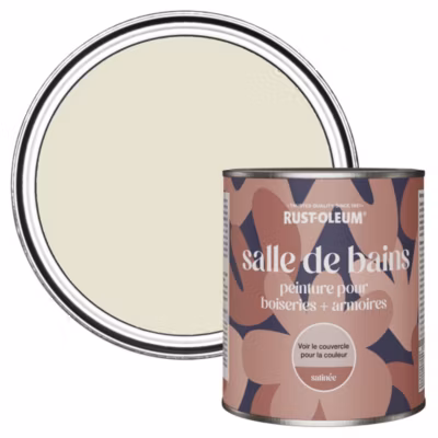 Peinture Blanche pour Boiseries de Salle de Bains, Satinée – RUST-OLEUM – Huître 750ml