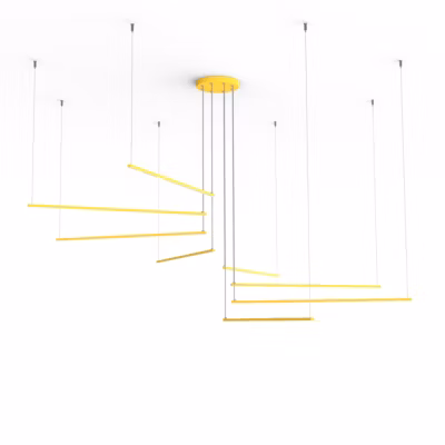 LUMICOM – RADIUS Suspension, STRIP LED, 136W/m, 4000K, métal, jaune, d.220