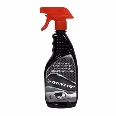 DUNLOP Nettoyant Plastique 500ml, Rénovateur Intérieur & Extérieur, Restaure Brillance, Nettoyage Rapide Voiture
