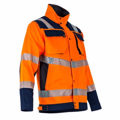Veste col montant HV renforcee LMA AMPOULE Orange Fluo L