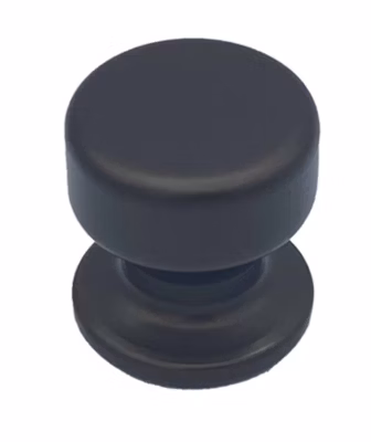 Bouton tirant de porte fixe D50 mm en aluminium  Marron foncé – breveté – lot de 6 boutons