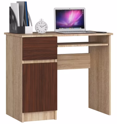 armoire verrouillable / tiroir,  77 x 90 x 50 cm, sonoma, wenge