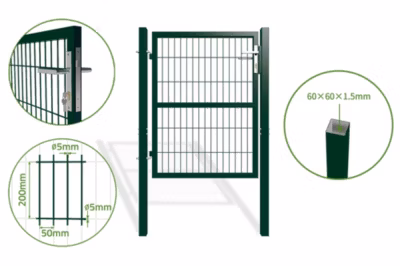 Portillon grillagé 1m Vert RAZO H.120cm