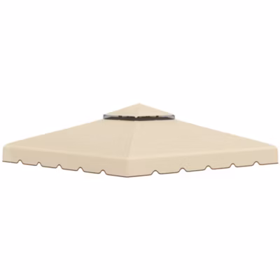 Toile de rechange pour pavillon tonnelle tente 2,96L x 2,96l m polyester haute densité 170 g/m² beige